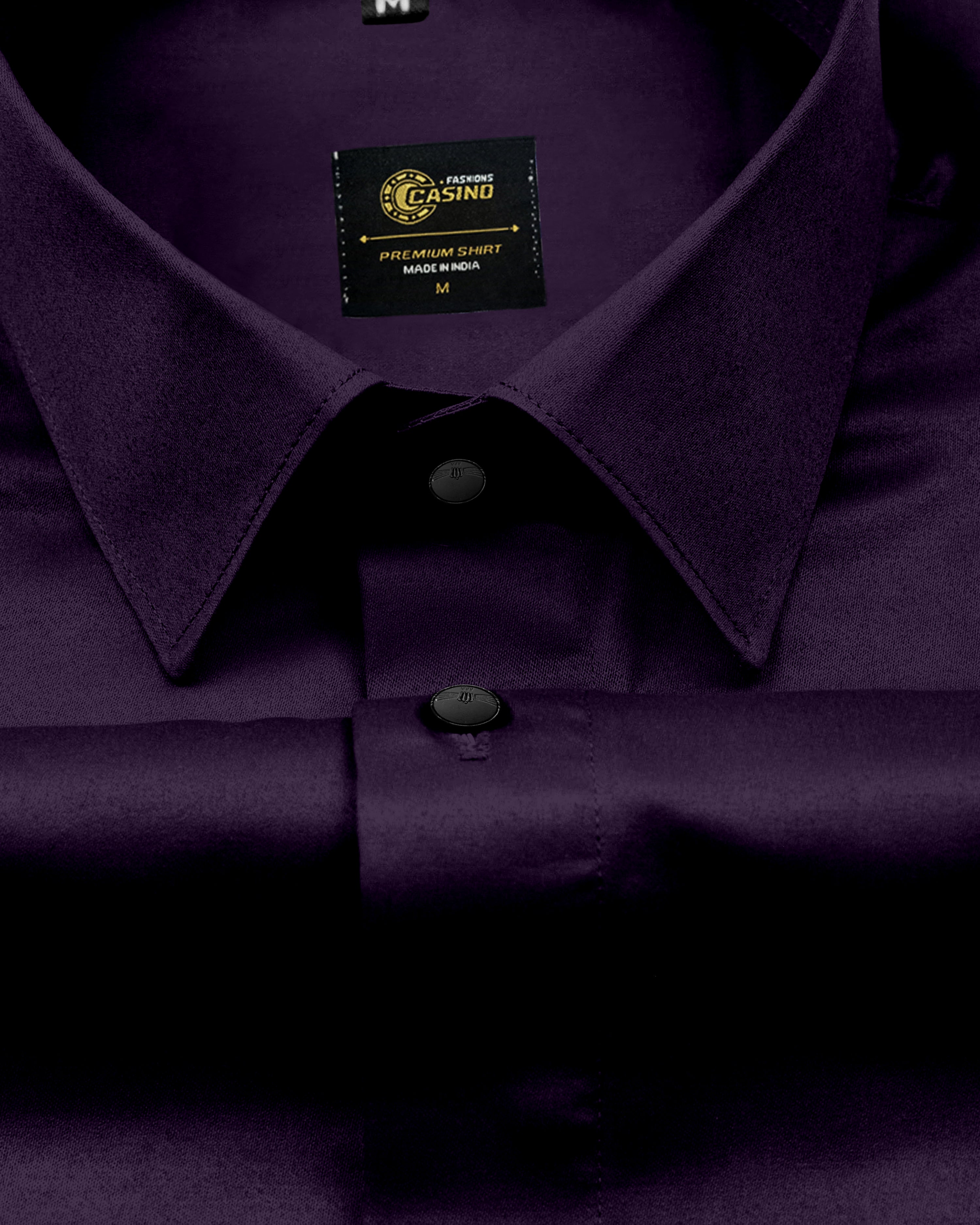 Violet-Grape Purple Fashion's Casino Subtle Sheen Super Soft Premium Cotton Designer Shirt