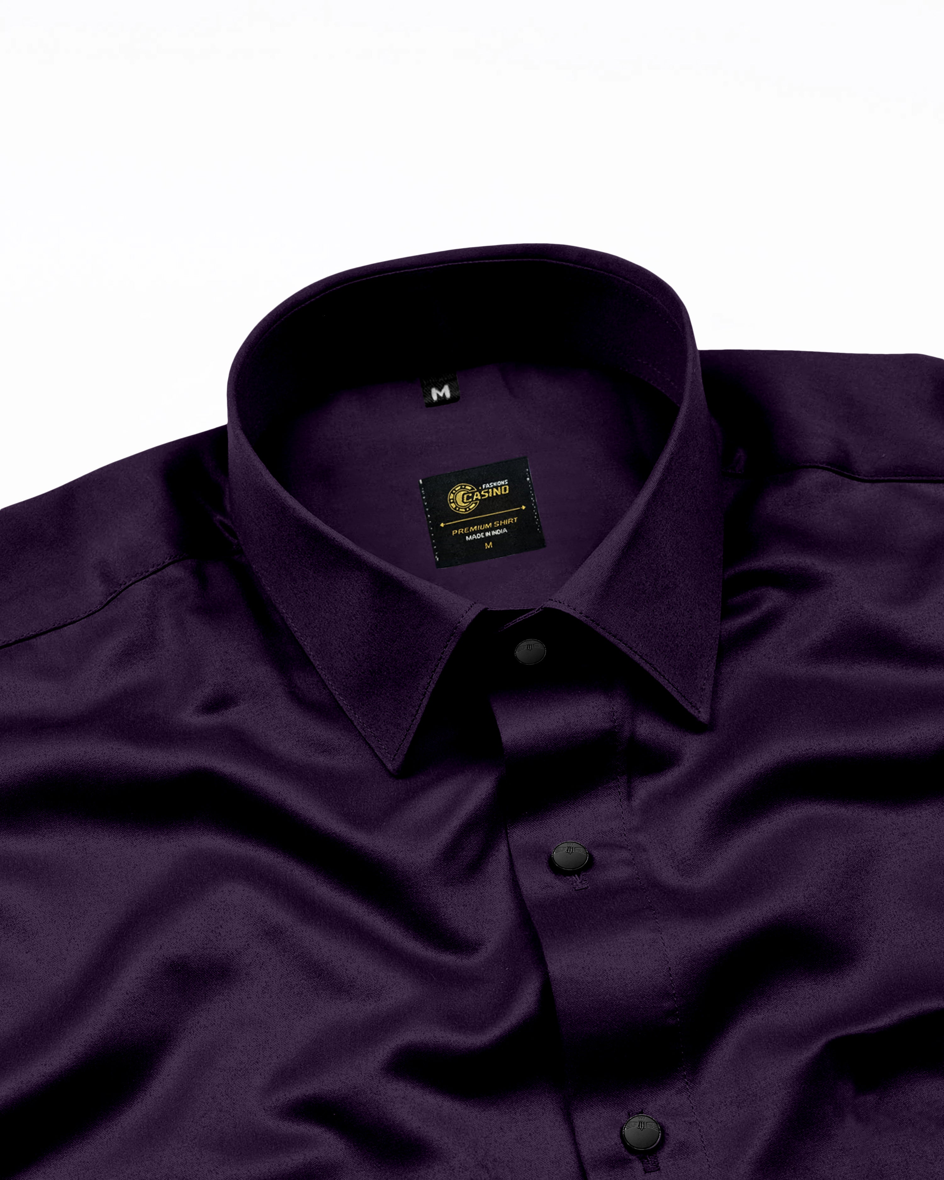 Violet-Grape Purple Fashion's Casino Subtle Sheen Super Soft Premium Cotton Designer Shirt