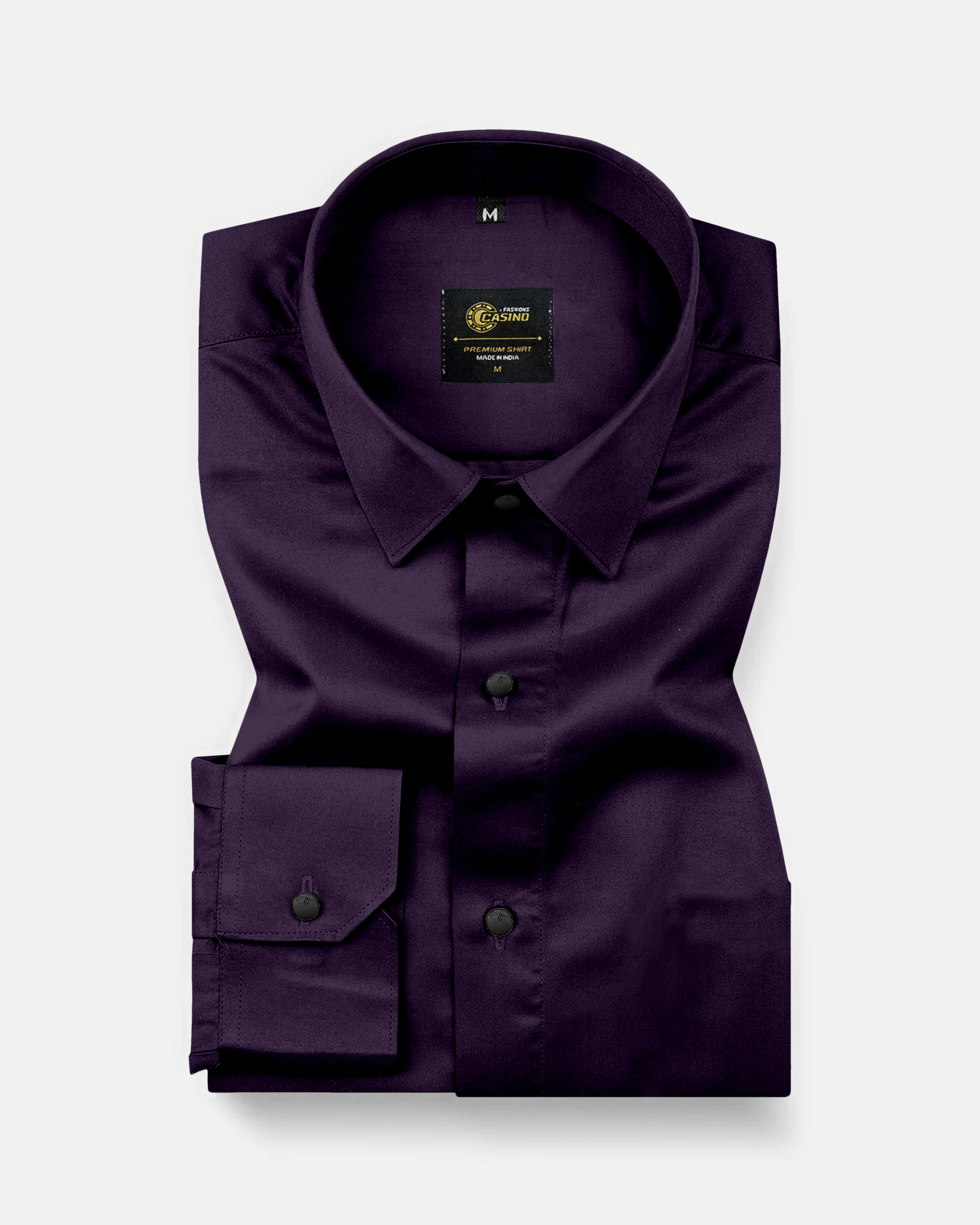 Violet-Grape Purple Fashion's Casino Subtle Sheen Super Soft Premium Cotton Designer Shirt