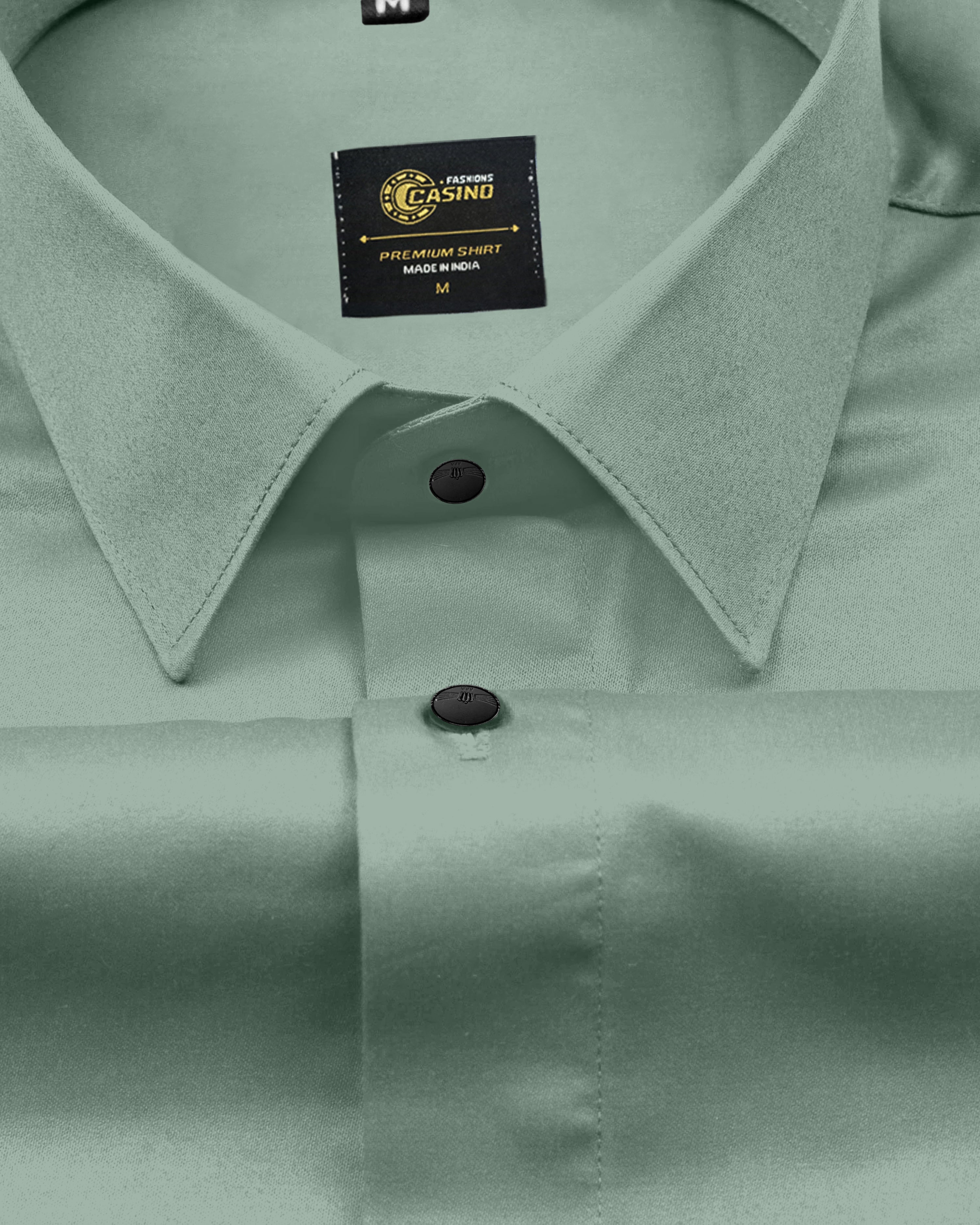Olive Green Luxurious Cotton Designer Men's Shirt