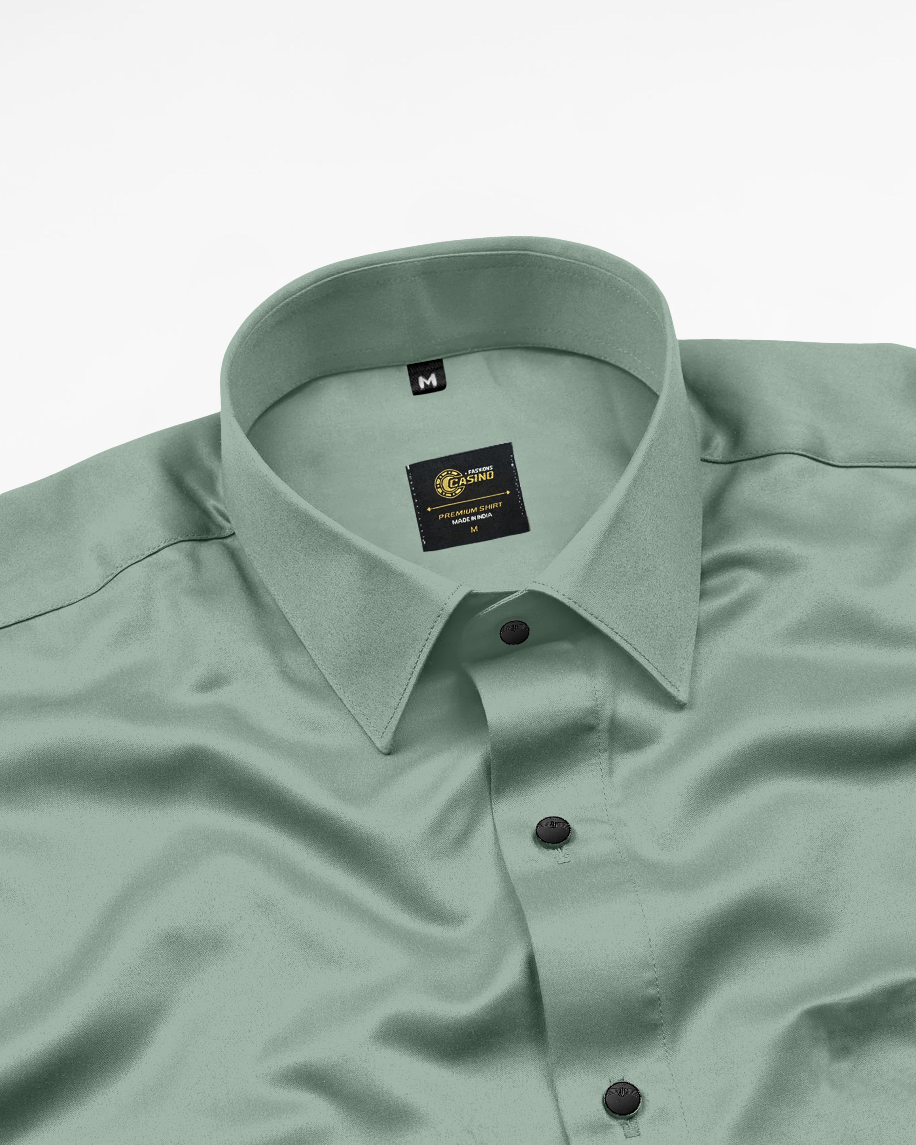 Olive Green Luxurious Cotton Designer Men's Shirt