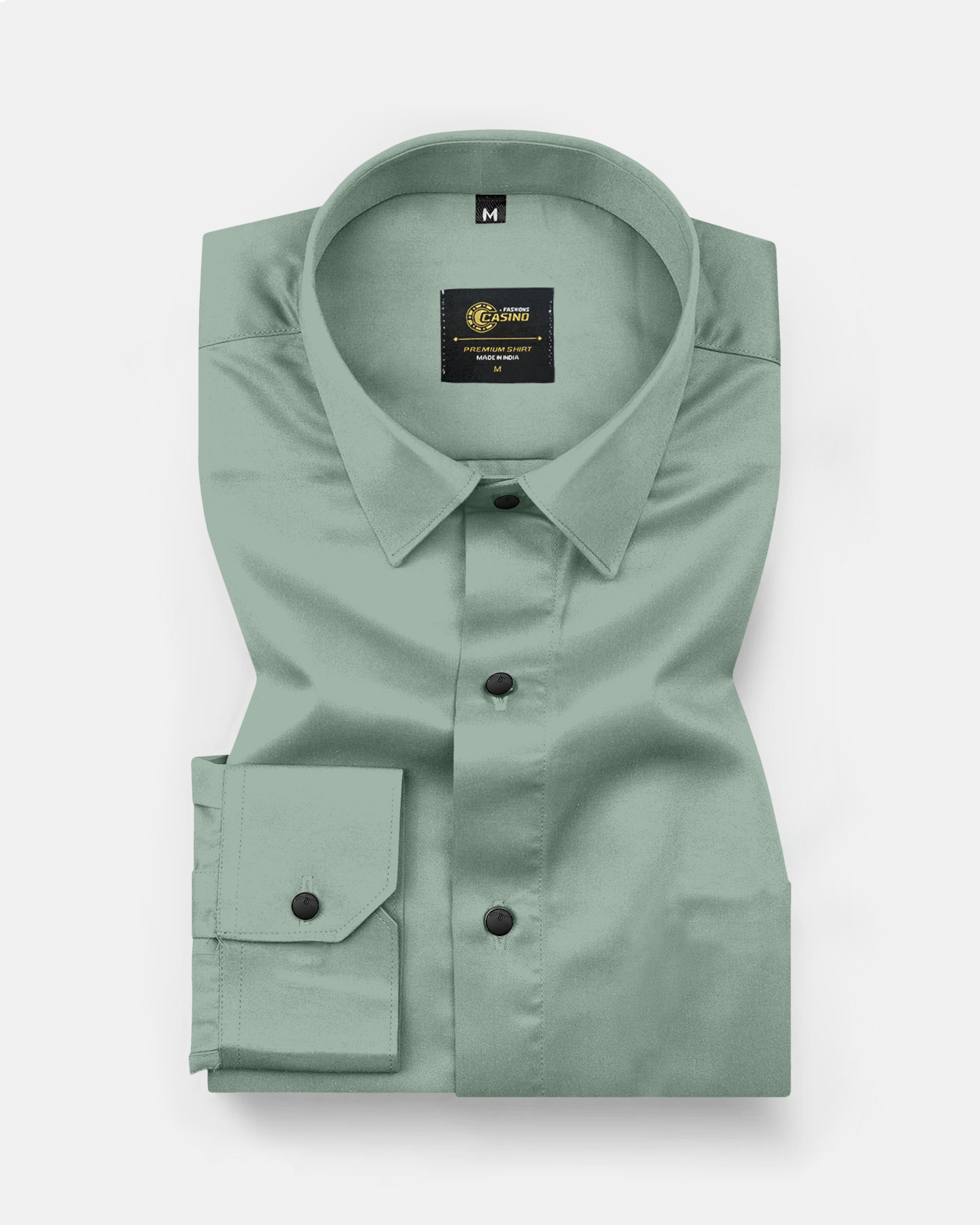 Olive Green Luxurious Cotton Designer Men's Shirt