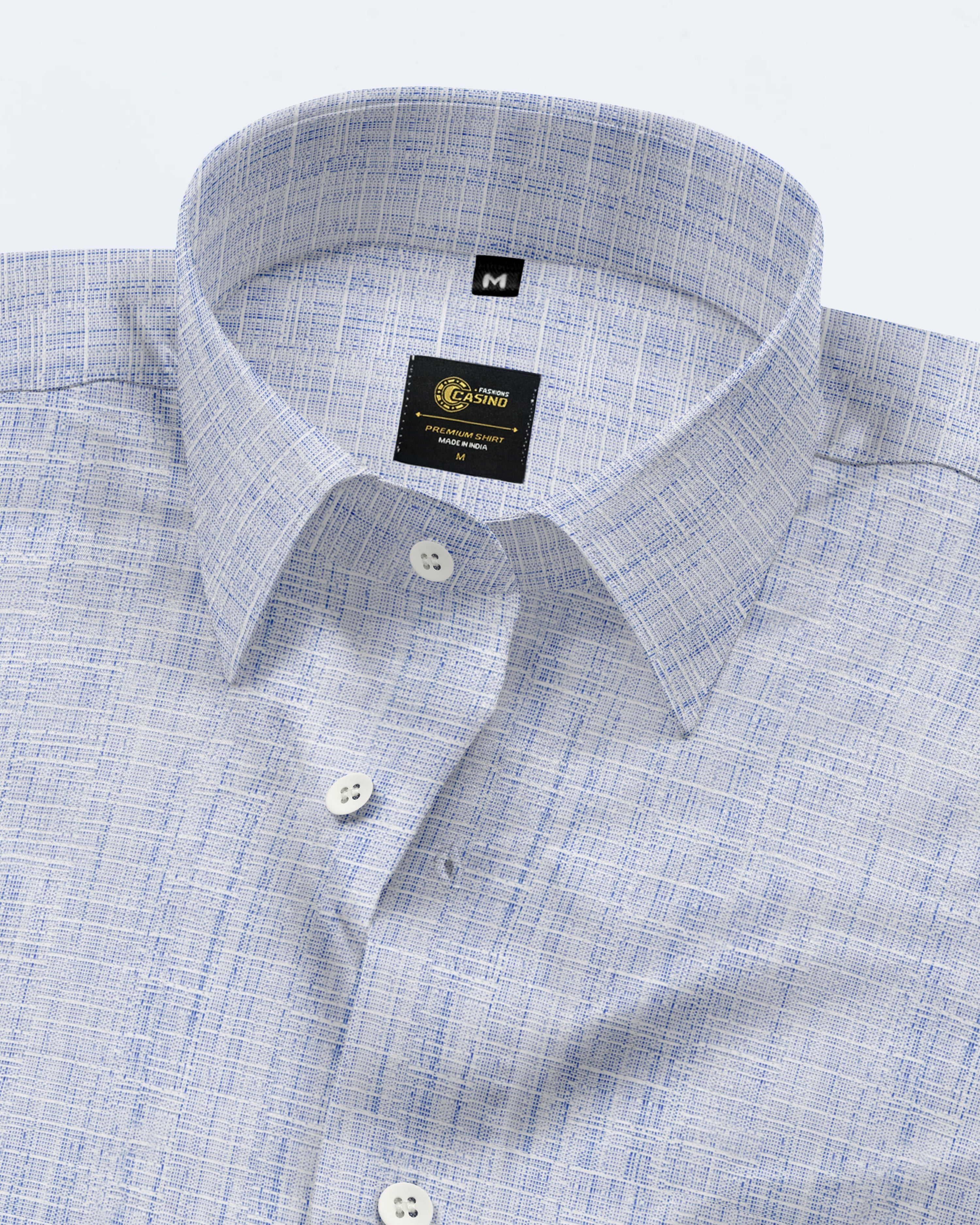 Blue Striped Minister Cotton Luxury Formal Shirt For Men's
