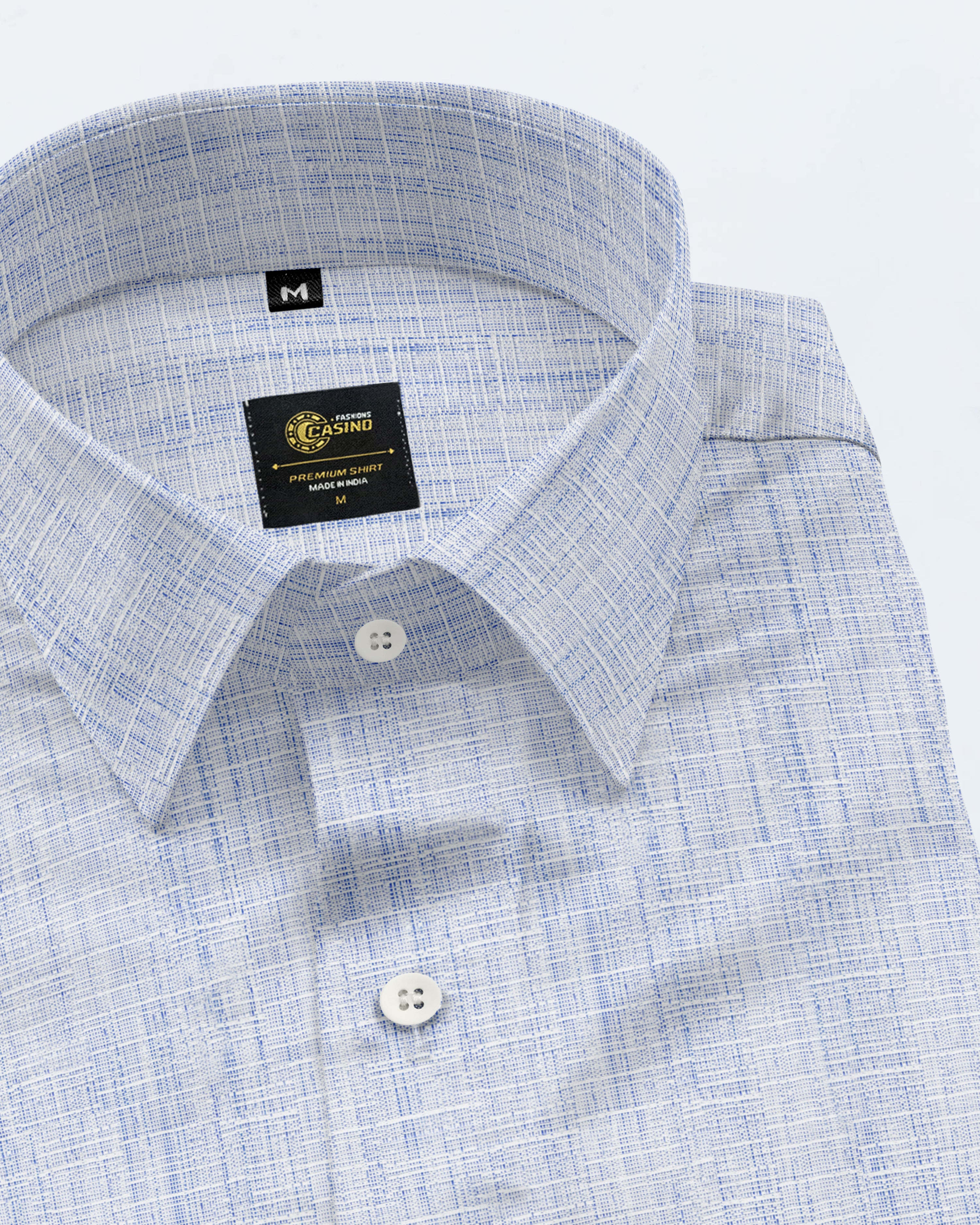 Blue Striped Minister Cotton Luxury Formal Shirt For Men's