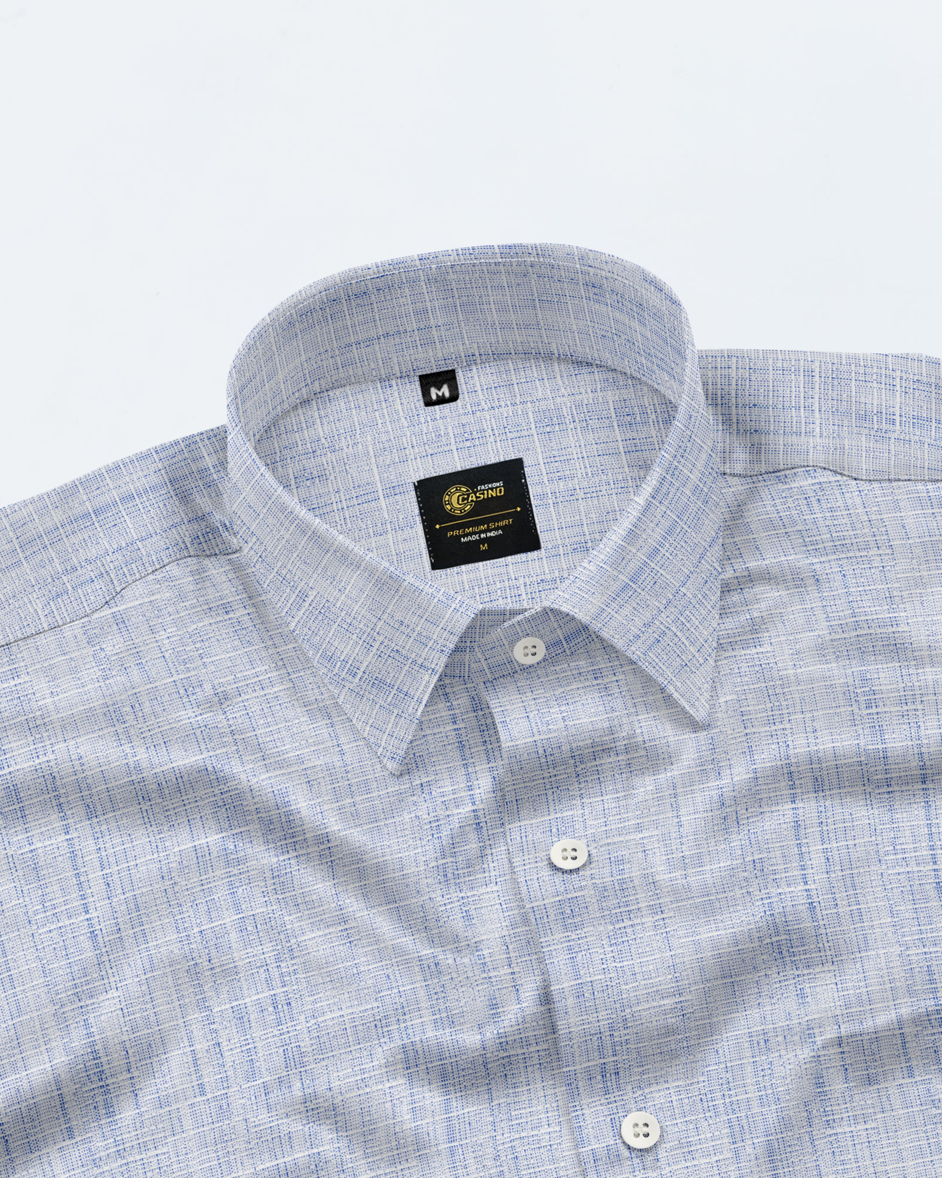 Blue Striped Minister Cotton Luxury Formal Shirt For Men's