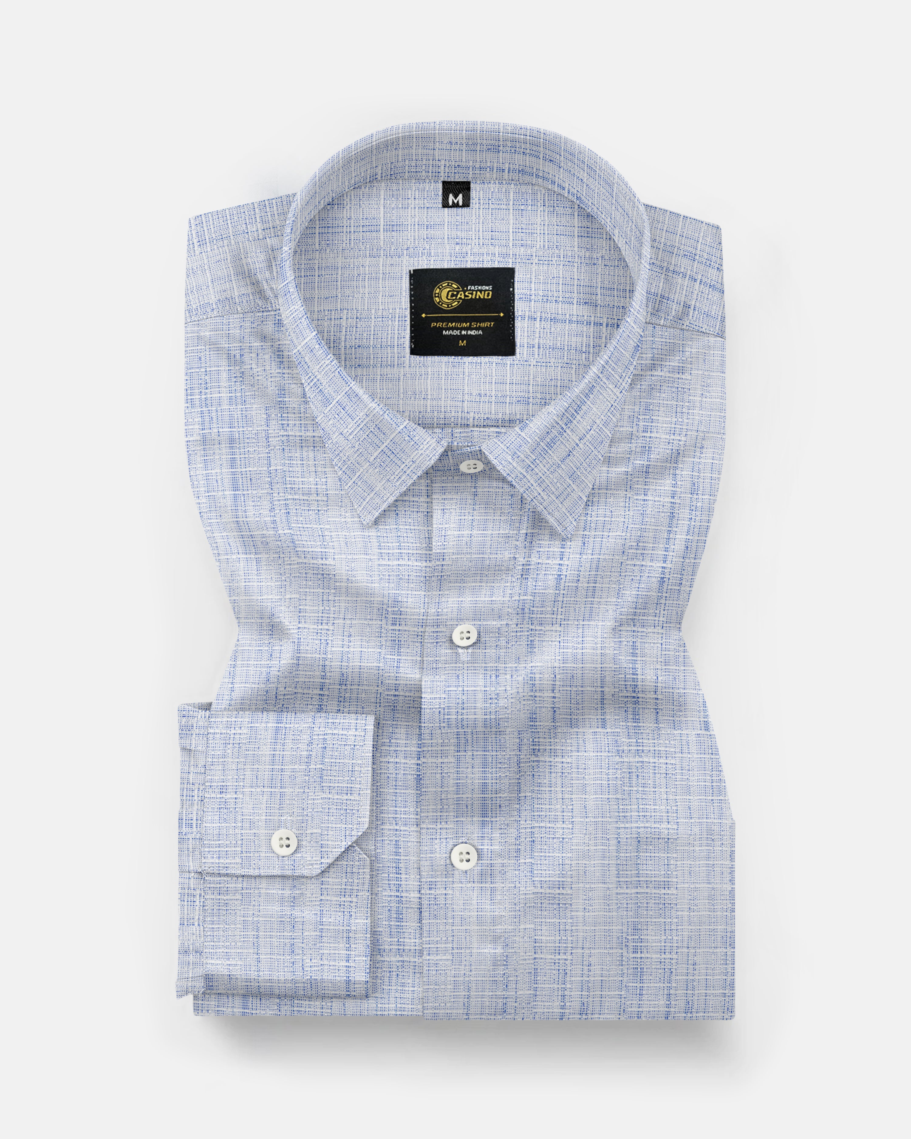 Blue Striped Minister Cotton Luxury Formal Shirt For Men's