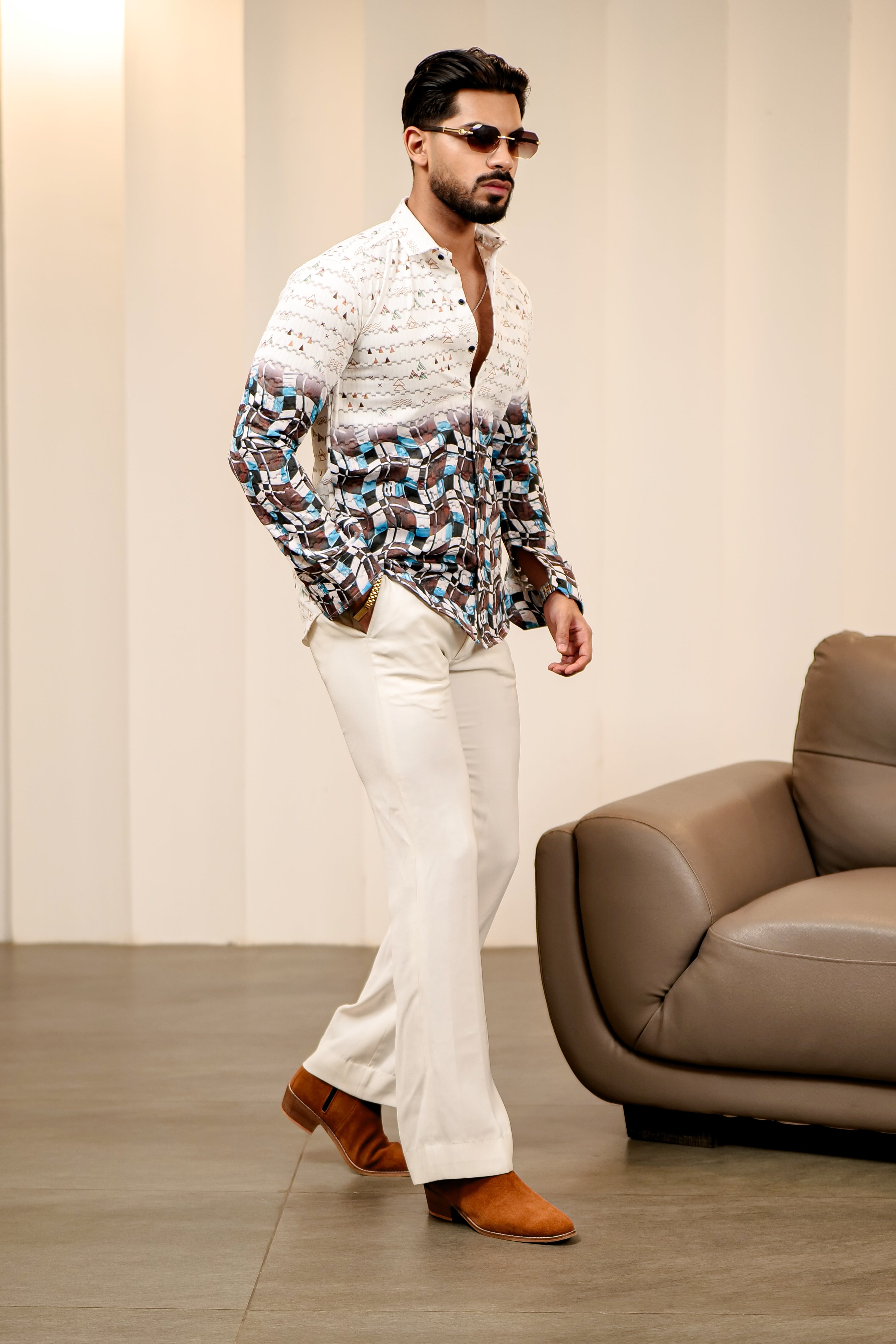 Fashion Casino Navy Imported Premium Cotton Shirt