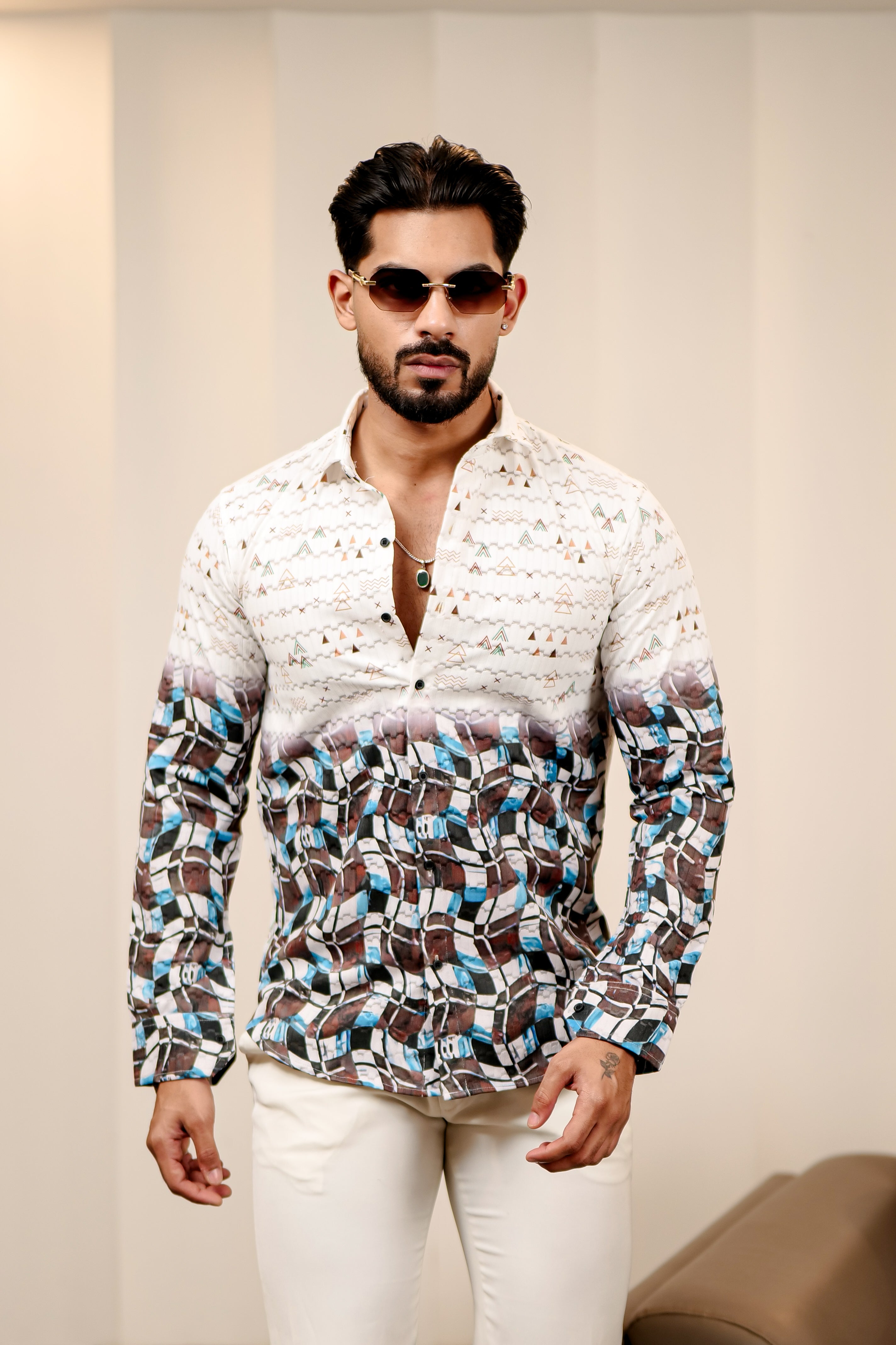 Fashion Casino Navy Imported Premium Cotton Shirt