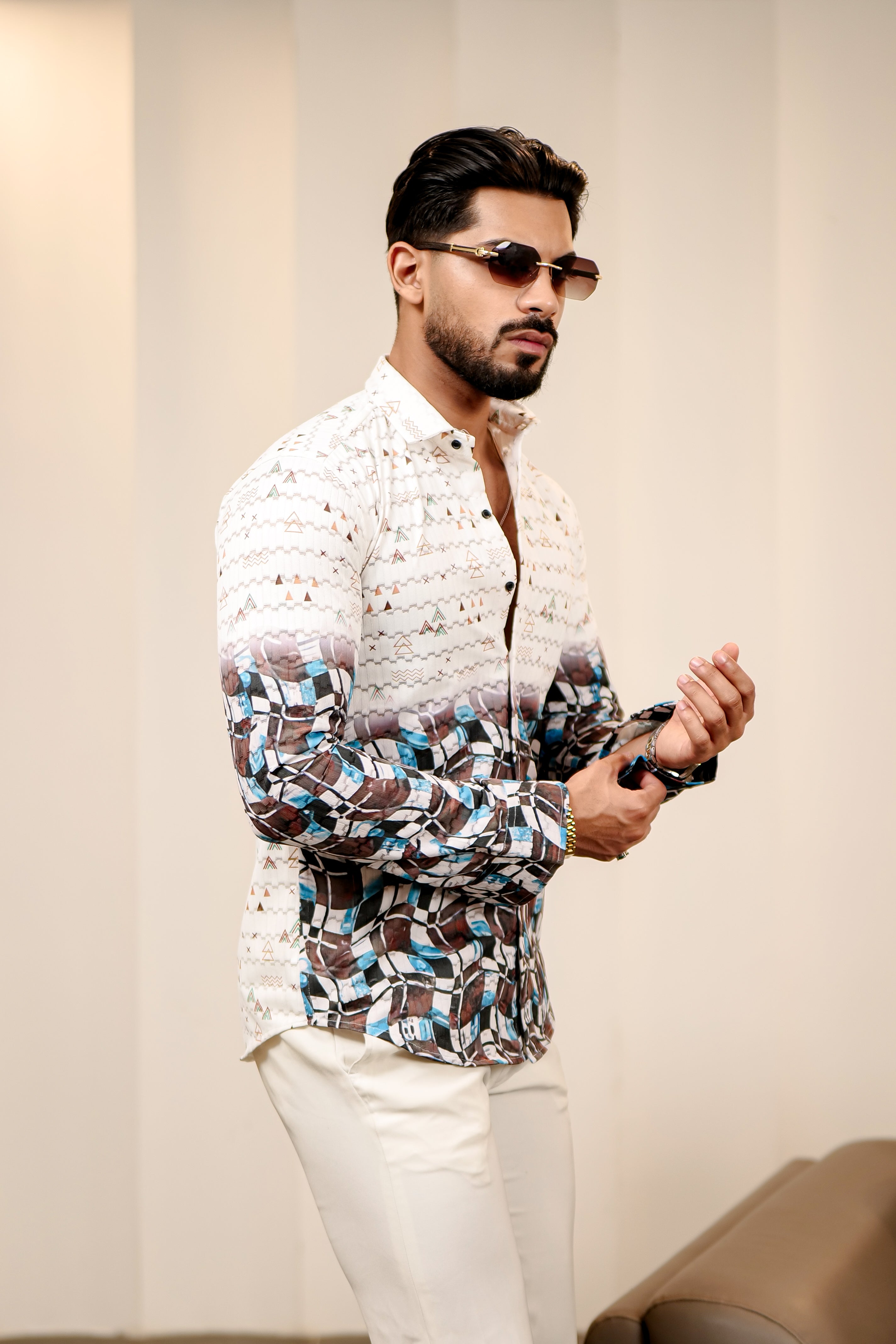 Fashion Casino Navy Imported Premium Cotton Shirt