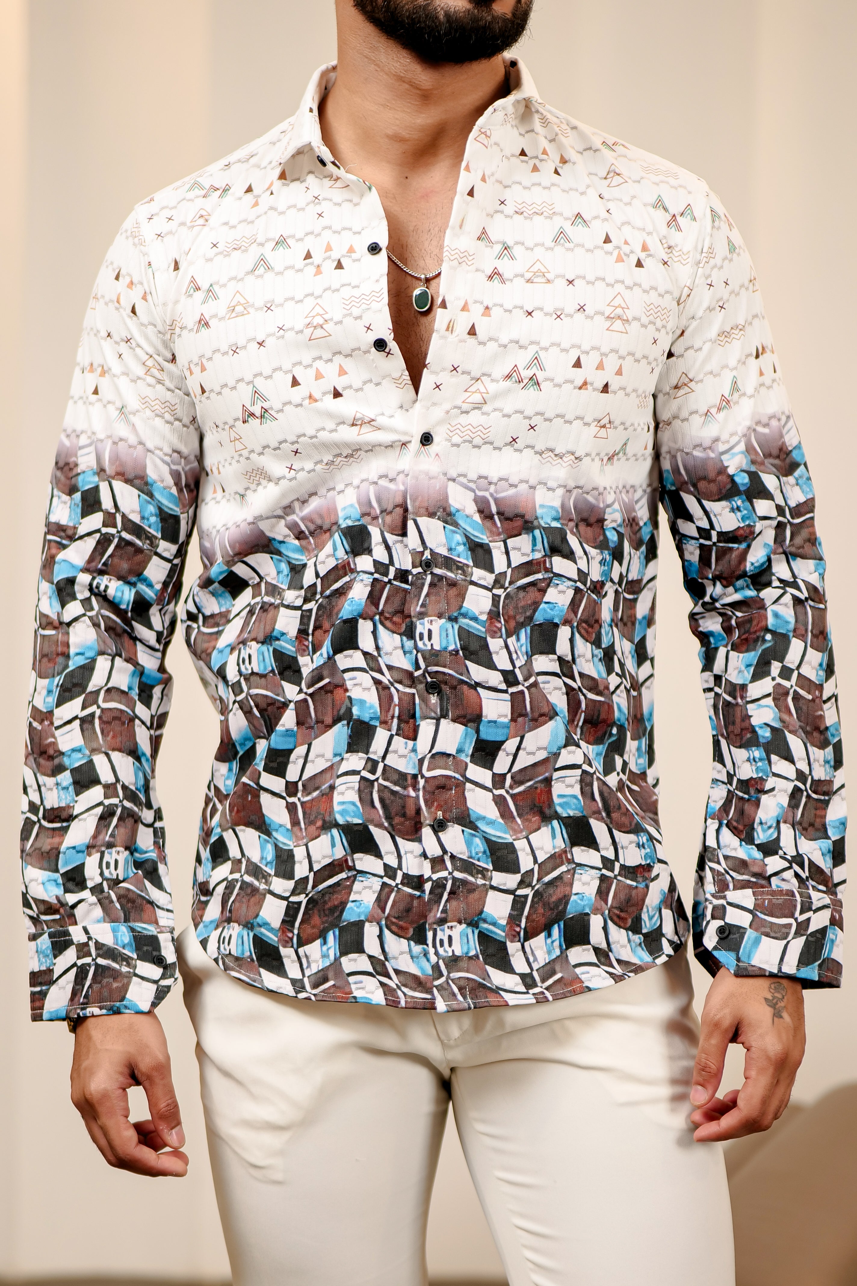 Fashion Casino Navy Imported Premium Cotton Shirt