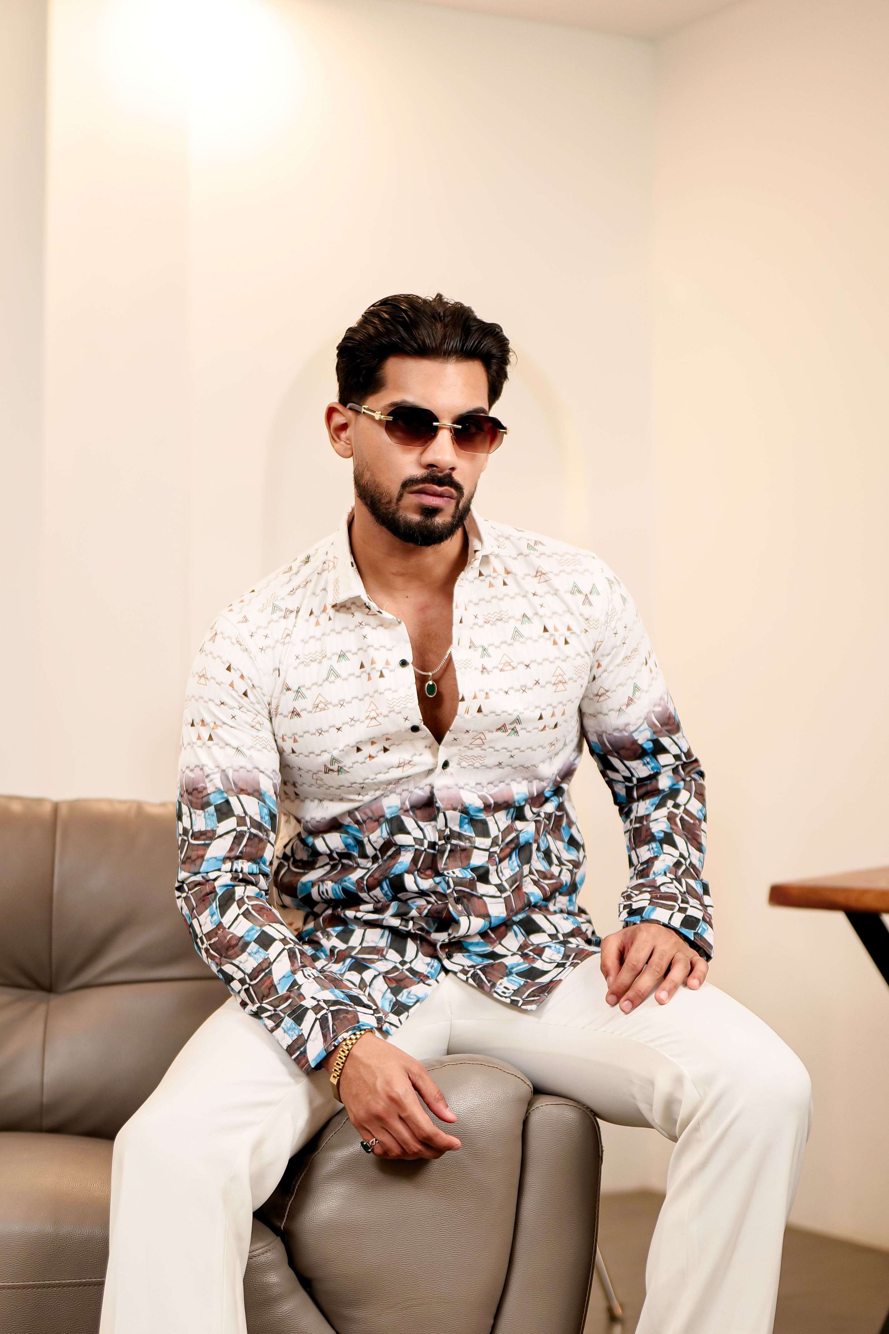 Fashion Casino Navy Imported Premium Cotton Shirt
