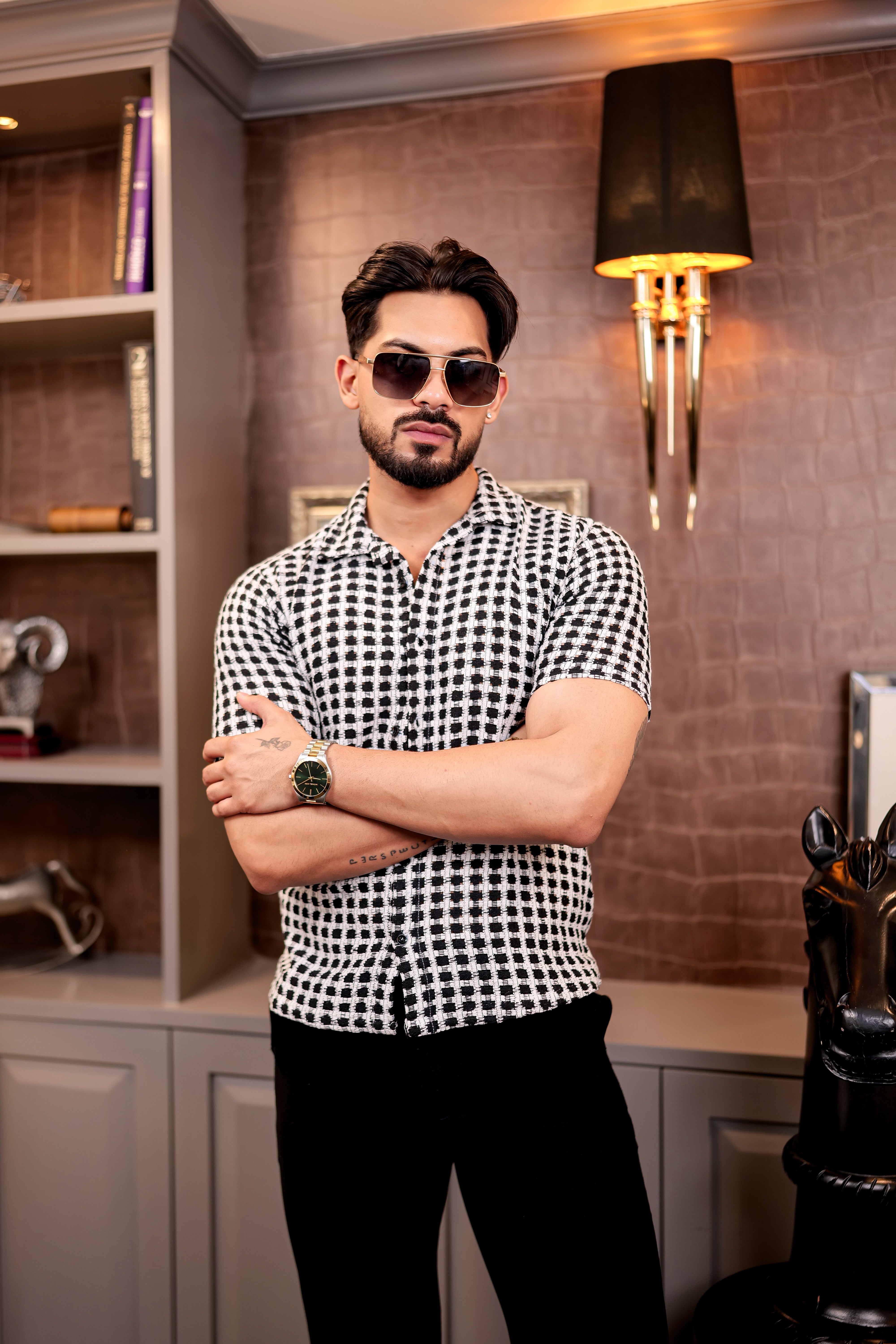 Fashion Casino Black Imported Premium Cotton Shirt