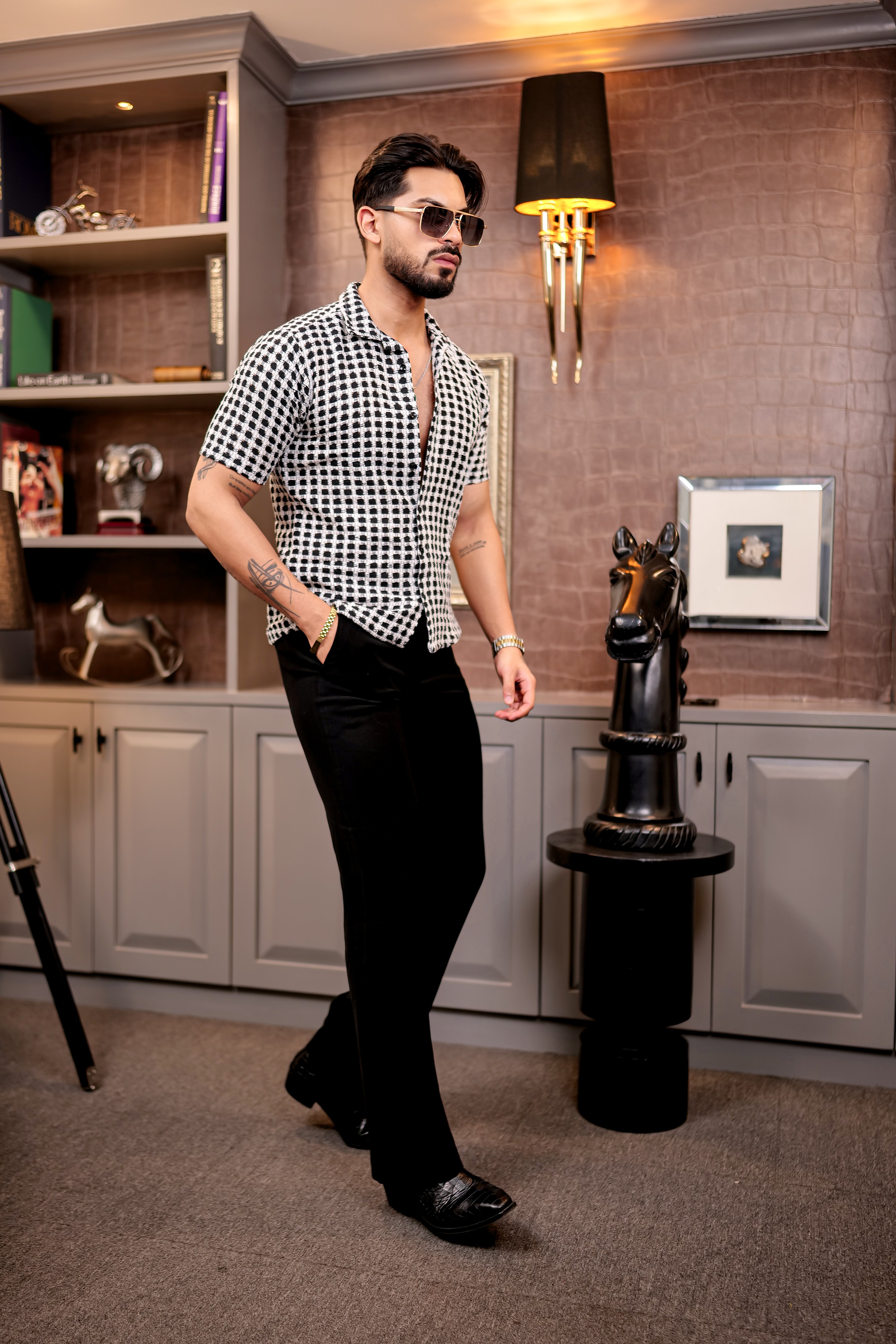 Fashion Casino Black Imported Premium Cotton Shirt