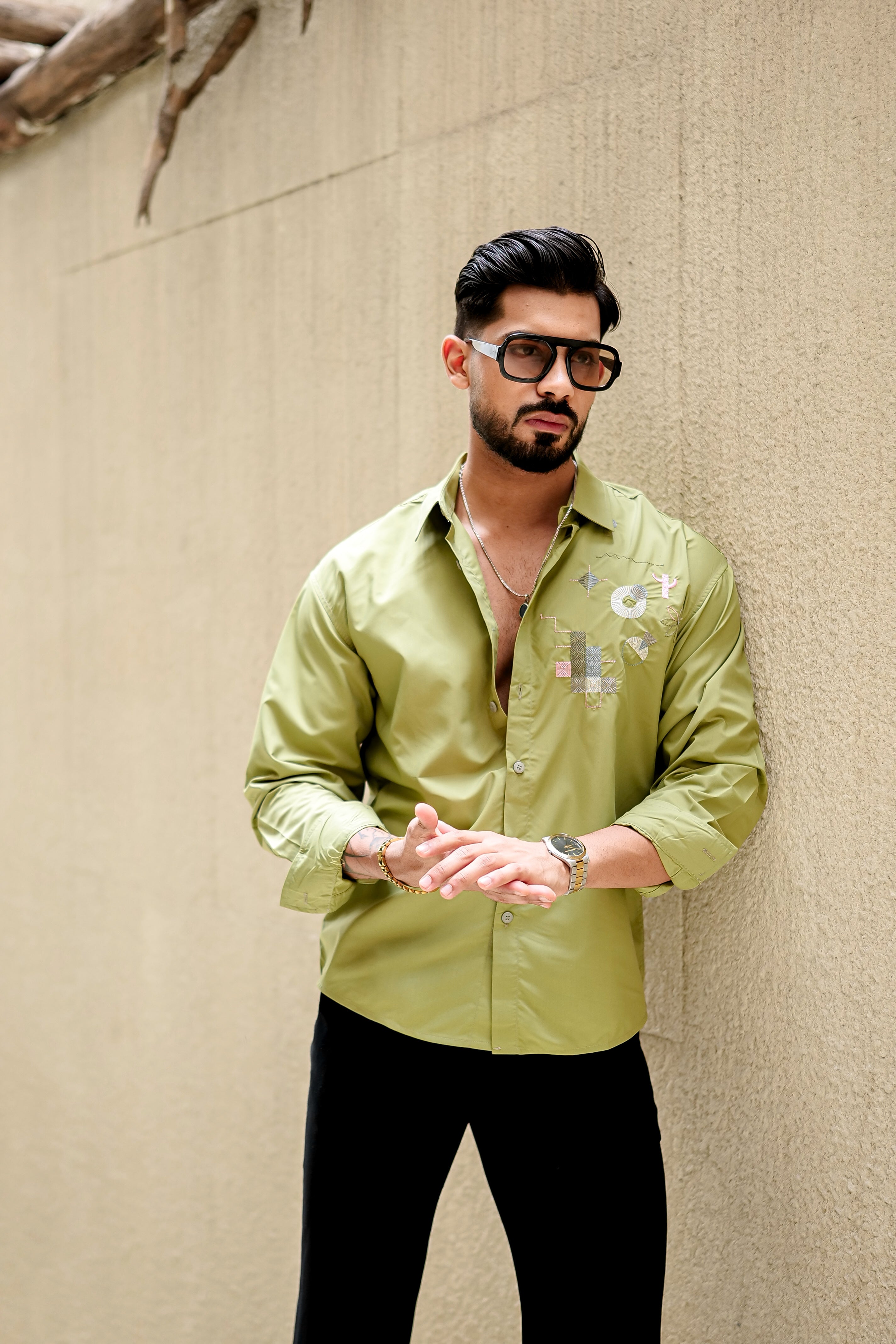 Fashion Casino Embroidery Perrot Premium Cotton Shirt