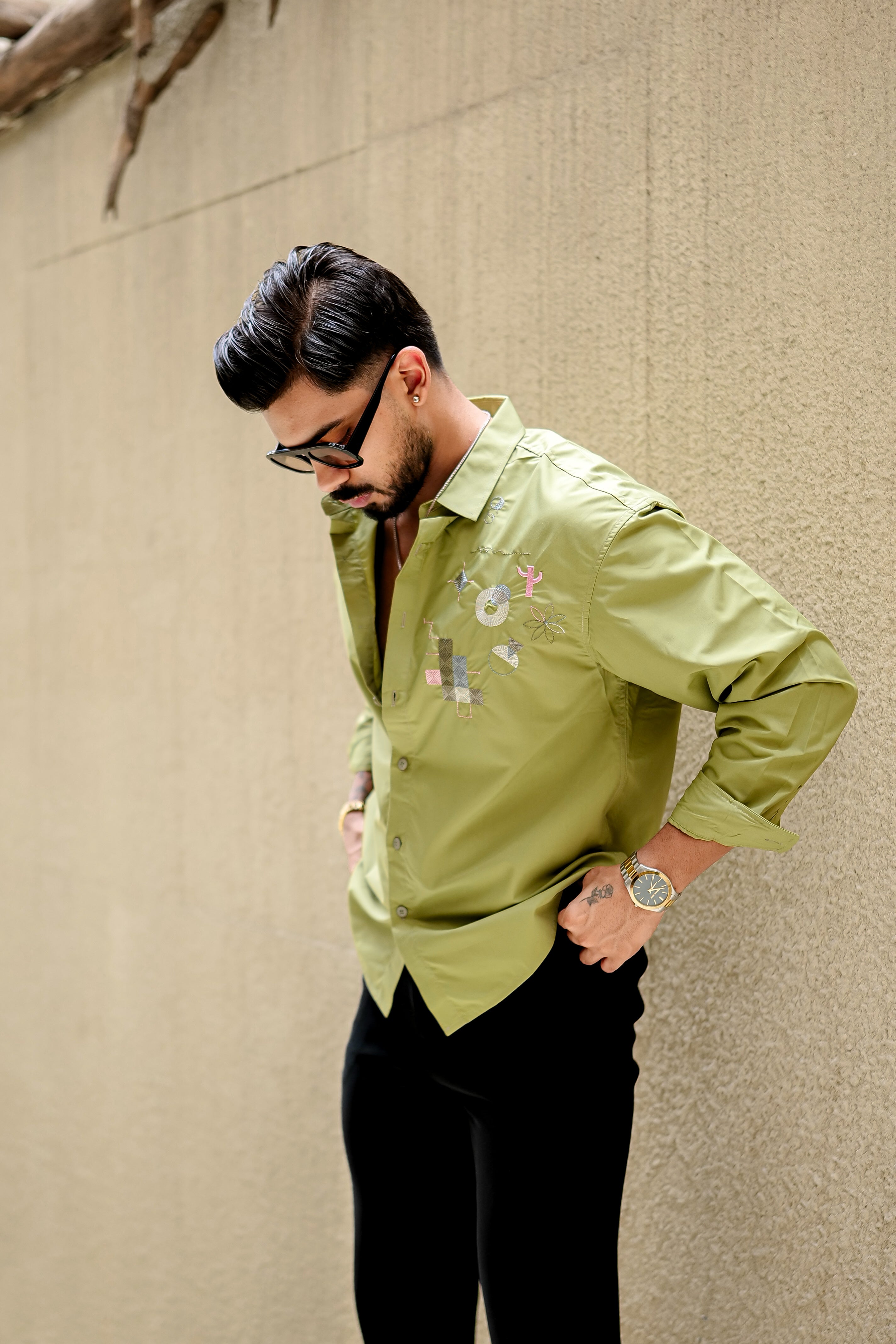 Fashion Casino Embroidery Perrot Premium Cotton Shirt