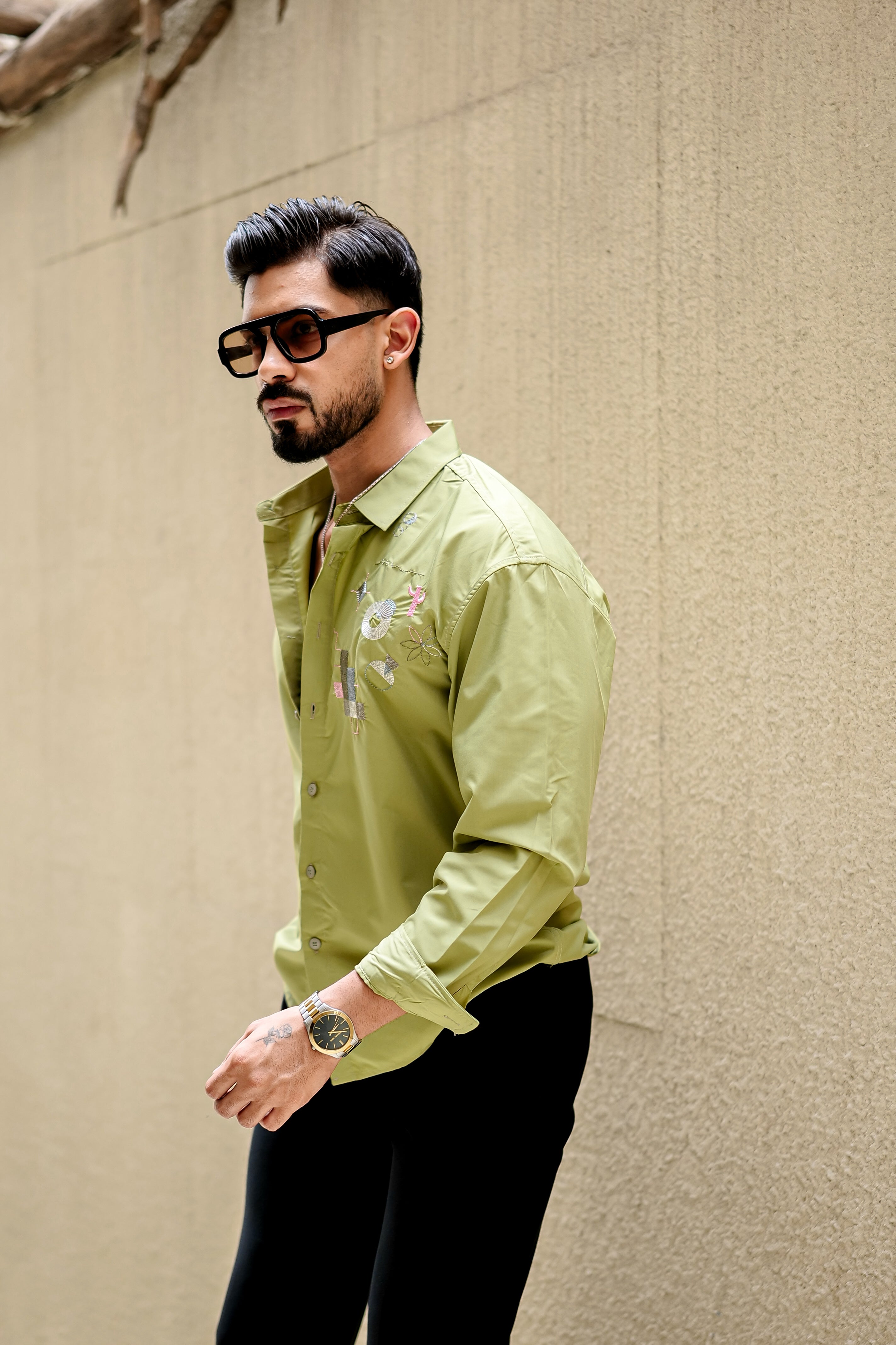 Fashion Casino Embroidery Perrot Premium Cotton Shirt